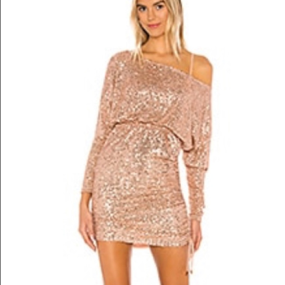 FREE PEOPLE GISELLE SEQUIN MINI DRESS